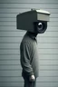 Placeholder: man but instead of a head he has a security camera