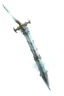 Placeholder: a large two-handed greatsword, surrounded by faint bluish magical energy