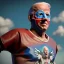 Placeholder: realistic image of joe biden as a mexican wrestling fighter posing outdoors, Mexican eyes wrestling mask, red and blue breeches, retro style, 80s, vibrant color, highly detailed, sky background, concept art, unreal engine 5, god rays, ray tracing, RTX, lumen lighting, ultra detail, volumetric lighting, 3d, finely drawn, high definition, high resolution.