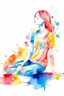 Placeholder: abstract relax pose watercolor painted patterns