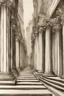 Placeholder: columns of gray men on the march toward sterility and self destruction; optical art; black and white ink wash with 50 shades of grey