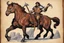 Placeholder: Male Centaur as depicted by Gary Gygax in the D&D Monsters manual, trading card, Dungeons and Dragons aesthetic