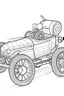 Placeholder: Outline art for coloring page OF A 1943 PULL TOY IN THE UNITED STATES, coloring page, white background, Sketch style, only use outline, clean line art, white background, no shadows, no shading, no color, clear