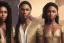 Placeholder: Beautiful black woman with long black hair standing next to twin brother with a scar, fantasy, ethereal, soft lighting, realistic lighting, HD 8K