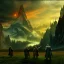 Placeholder: Epic Drawing of mordor scenery with Orcs of The Hobbit estilo Van Gogh 4k