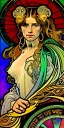 Placeholder: macho fine art portrait of we have seen better days in the style of Dan Mumford, Alphonse Mucha, Pythagorean, hypersigil