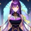 Placeholder: Clear focus, 8k, high quality, detailed, beautiful lighting, vibrant colors, purple hair, vibrant golden eyes, girl, princess, hanten