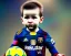 Placeholder: Lionel Messi as a baby, baby face portrait, realistic, smile, 8k resolution