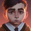 Placeholder: Portrait of a brown haired little wizard kid by Nick Harris