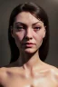 Placeholder: Realistic image, waist up portrait, sexy woman, muppet head for woman head, concept art, smooth, unreal engine 5, god lights, ray tracing, RTX, lumen lighting, ultra detail, volumetric lighting, 3d, finely drawn, high definition, 4k.