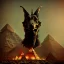 Placeholder: A portrait post-apocalypse of Jackal Egyptian God Anubis ,in a sin city pyramid, sci-fi fantasy style, volumetric lighting, particales,highly detailed,cinamatic,8k,3D,fire and black deep colours,ignore NSFW.