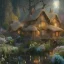 Placeholder: high-quality, fine-detail beautiful magical cottage with a clear, reflective lake, flowers, butterflies, small globes of iridescent light, tranquil, gorgeous, 8k resolution, 3D octane render, intricate, sharp, crisp, digital art, detailed matte, volumetric lighting, George Grie, Anne Dittman, Anne Stokes, Lisa Parker, Selina French, Alphonese Mucha