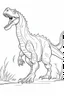 Placeholder: dibujo de dinosaurio con estilo de lineas continuas