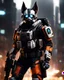 Placeholder: a titanfall pilot that is part bat, concept art, furry, humanoid, cyberpunk, anthropomorphic bat, titanfall 2