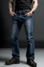 Placeholder: Man's boot cut jeans