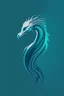 Placeholder: minimalist logo featuring an eagle facing a seahorse in gothic style and blue-green hues.