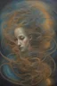 Placeholder: "Quantum Entanglement" is a Heavily Glazed Oil paining that depicts otherworldly Celestial Art; Expressionism; elegant; fantasy; award-winning