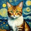 Placeholder: Portrait of a cat by Van Gogh