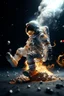 Placeholder: astronaut with burning feet and a moon helmet gets epilepsy and starts to foam like a rock star portrait, photo-realistic, shot on Hasselblad h6d-400c, zeiss prime lens, bokeh like f/0.8, tilt-shift lens 8k, high detail, smooth render, down-light, unreal engine 5, cinema 4d, HDR, dust effect,, smoke