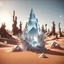 Placeholder: 3d, crystal-like, odd objects in an odd environment, desert, masterpiece, good quality, intricate details, high quality, Yves Tanguy, best quality, 8k, in focus, sharp focus, DVD Screengrab, fantasy, sci-fi, cinematic, photorealism, octane render, frostbite, 8k, cinematic, unreal engine, bokeh, vray, houdini render, quixel megascans, arnold render, 8k uhd, raytracing, cgi, lumen reflections, cgsociety, ultra realistic, cinema4d, studio quality, highly detailed