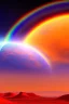 Placeholder: Ufo rainbow, intergalactique, trés belles couleurs, cosmic, colours, planet, gold, realistic, beau paysage futuriste, vaisseau extra terrestre