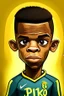 Placeholder: Vinicius Jr Brazilian soccer player ,cartoon 2d