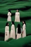 Placeholder: a group of women standing on top of a lush green hillside, inspired by Ren Hang, design milk, long black hair, whites, wanderers traveling from afar, trending on artisation, cloning spell, coat pleats, in twin peaks, submarine, by Helen Thomas Dranga, symetry, round-cropped, noire photo