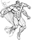 Placeholder: real massive Superman fly, coloring page, no leaves, full body (((((white background))))), only use an outline., real style, line art, white color, clean line art, white background, Sketch style