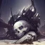 Placeholder: Skull's Queen, leaning pose,