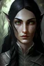 Placeholder: female elf, dark eyes, dark hair, beautiful