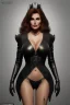 Placeholder: Raquel Welch as evil queen in black leather, leather, busty, cleavage, angry, stern look. character design by cory loftis, fenghua zhong, ryohei hase, ismail inceoglu and ruan jia. unreal engine 5, artistic lighting, highly detailed, photorealistic, fantasy