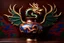 Placeholder: realistic photo of old Chinese cloisonne vase with dragon pattern