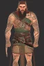 Placeholder: celtic viking warrior with tribal tattoos and cloak