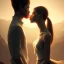 Placeholder: Boy and girl, kissing, sun, romantic, happiness, 8k resolution concept art portrait by Greg Rutkowski,