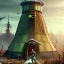 Placeholder: fallout 4, yurt city, spray paint, mongols, chalk, fantasy game art