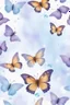Placeholder: Lavender and light blue butterflies and bubbles in the snow