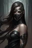 Placeholder: elf in long black dress with mask, amazing character art, extremely detailed artgerm, female assassination with mask, exquisite epic character art, detailed artgerm, zero katana video game character, thin shoulders, female body