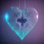 Placeholder: Glass shape of heart,shallow depth of field 50, macro lens, unreal engine 5, ultra detailed