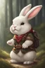 Placeholder: divine killer chubby bunny floppy ears adventurer dnd realism art