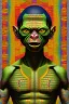 Placeholder: smeagol in Kente cloth, cinematic, ghana colours, african pattern, engraved, high detail