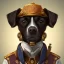 Placeholder: 3D close-up cute dog portrait, steampunk, 1800, 8k resolution