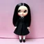 Placeholder: Wednesday addams as a Blythe doll