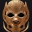 Placeholder: Mystery iconic mask, nike pattern, dramatique, art background, dramatic lighting, volumetric lighting, hyperrealisme, 8k, high quality, lot of details, fit within portrait