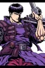 Placeholder: Guts from Berserk front view holds a revolver gun to his head.