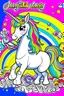 Placeholder: kids illustration, an unicorn image, cartoon style, thick line, low details, vivid color