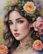 Placeholder: Oil pastel painting of a beautiful girl, beautiful lovely eyes, oil pastel painting, beautiful portrait painting, Oil pastel painting of a girl's face, beautiful painting, fantasy, dream, beautiful, oil pastel painting, fantasy art, fairy, young girl, flowers, colorful oil pastel painting, fine art, 8k