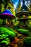 Placeholder: Enter a whimsical forest filled with delightful surprises, where tall trees stretch towards the sky dot the forest floor. Picture yourself stepping into this enchanting world, greeted by the charming sight of mushroom houses nestled among the foliage. As you explore, you'll discover an array of mushroom houses, each uniquely designed with vibrant colors and whimsical details. From cozy cottages to towering mansions, every mushroom home is a testament to imagination and cr