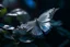 Placeholder: diaphanous transparent light butterfly with glowing center on dark grey leaves, ethereal, otherwordly, cinematic postprocessing, bokeh, dof