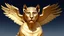Placeholder: Sphinx with golden fur and hawk wings, wise and majestic