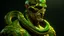 Placeholder: Snake man, green-yellow shades, high detail, high resolution, 8K